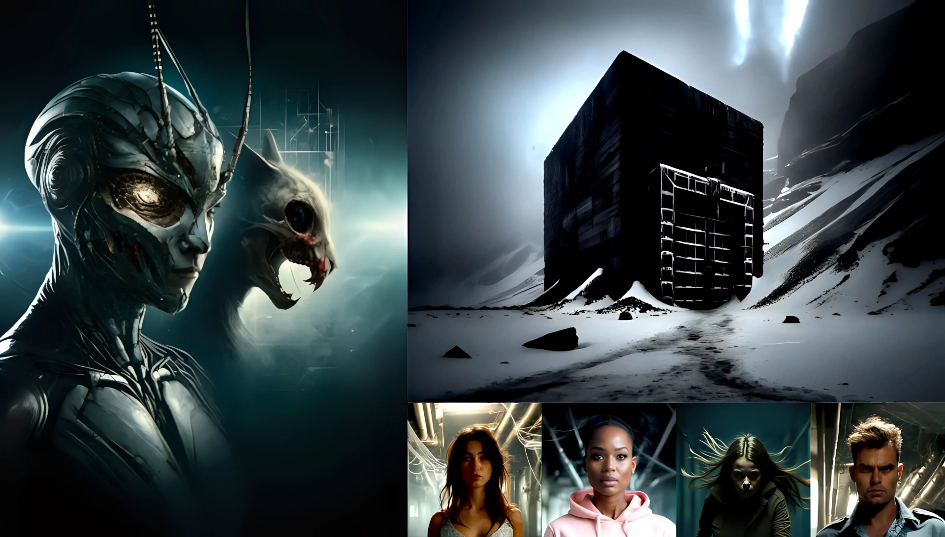 A collage of evocative scenes from the novel Polyphrenia